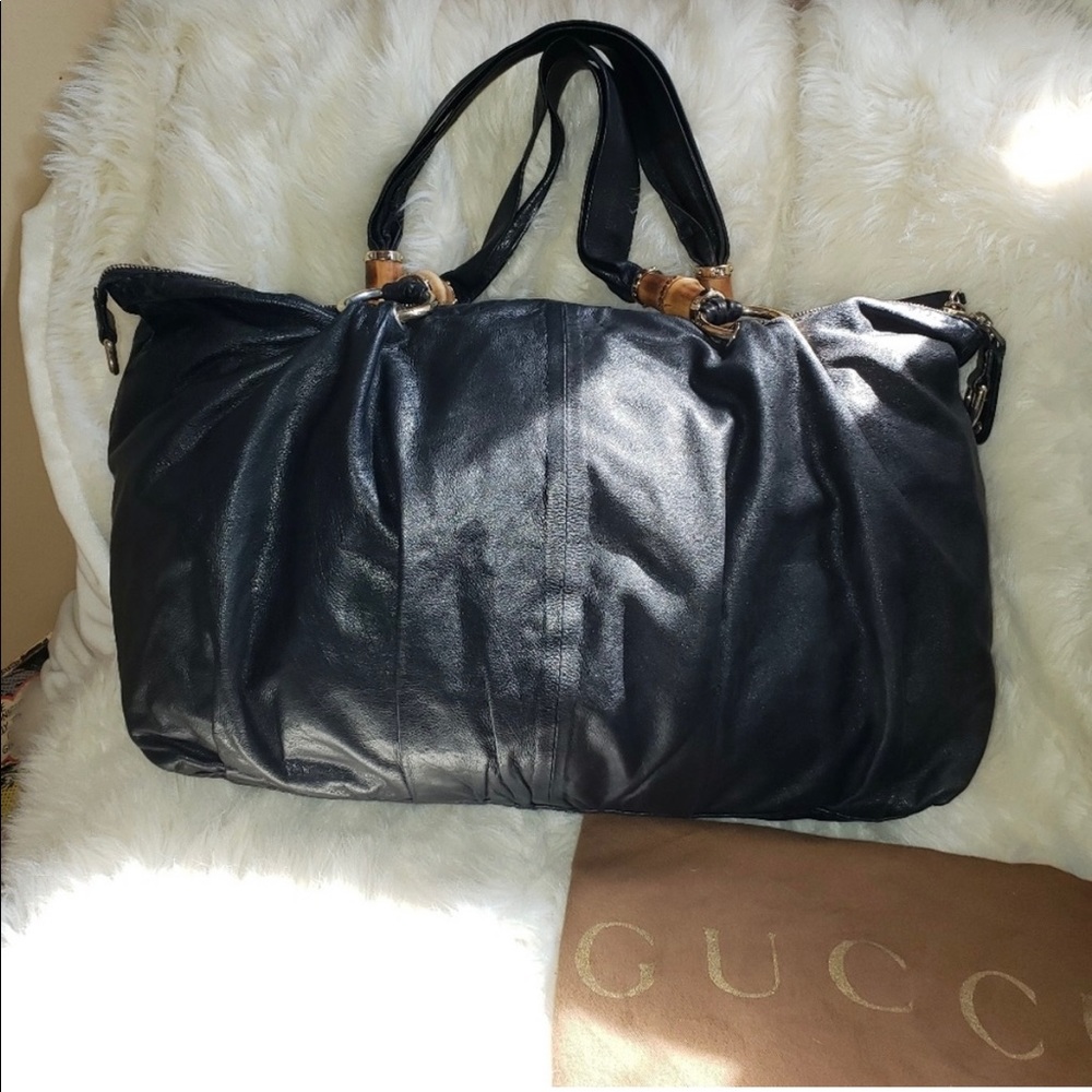 Gucci black lambskin tassel leather hobo - Picture 7 of 7